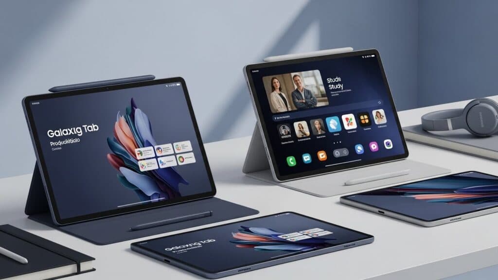 Whisk_015307fa7cb1279ad7c4e3865aaaefe3dr (1) imagem com tablets em cima de uma mesa