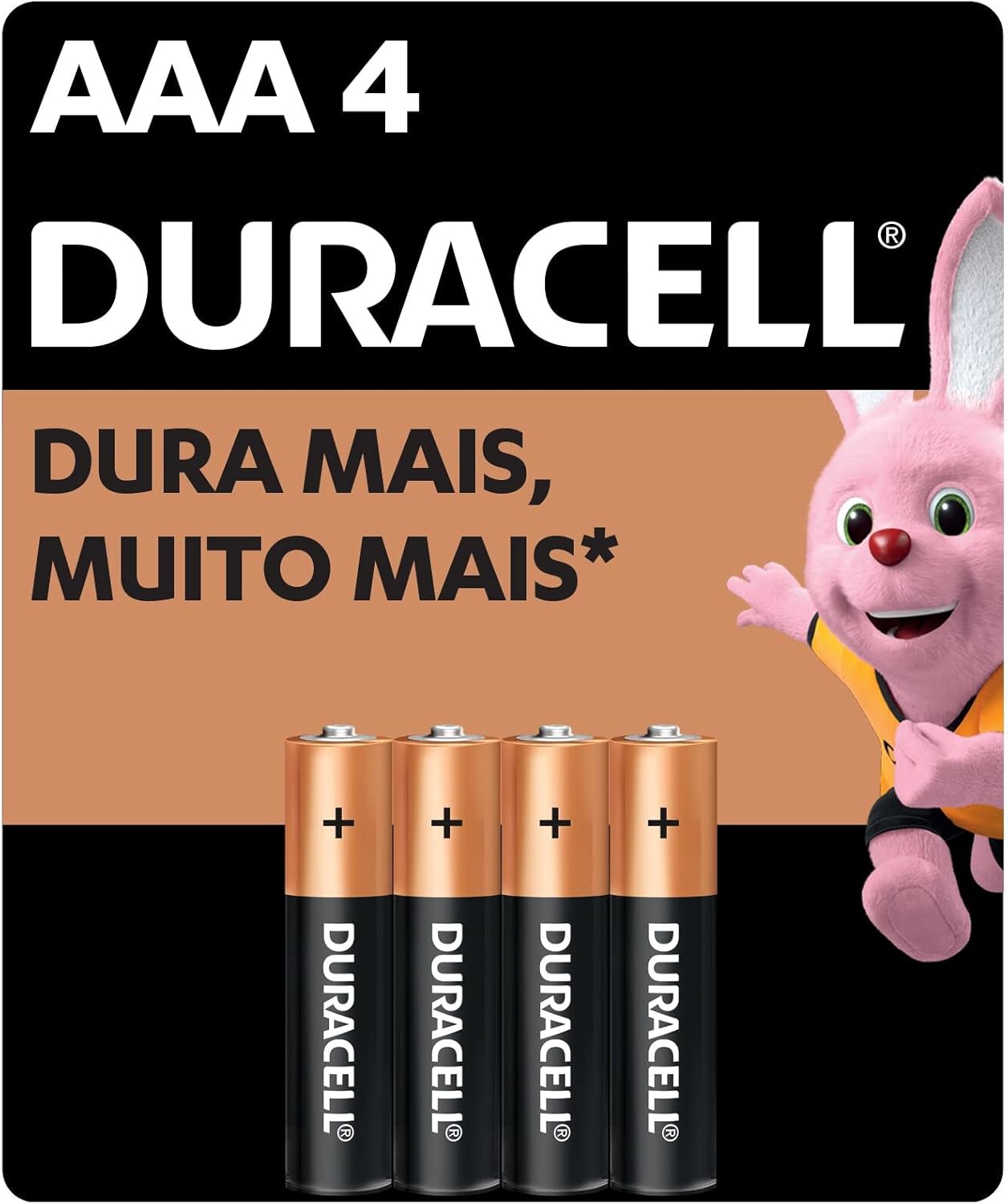 Duracell Pilha Alcalina AAA Palito - 4 Unidades - Imagem principal do produto